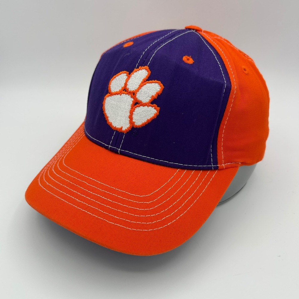Clemson Tigers Hat Captivating Headgear Unisex OSFA Orange Purple Collegiate